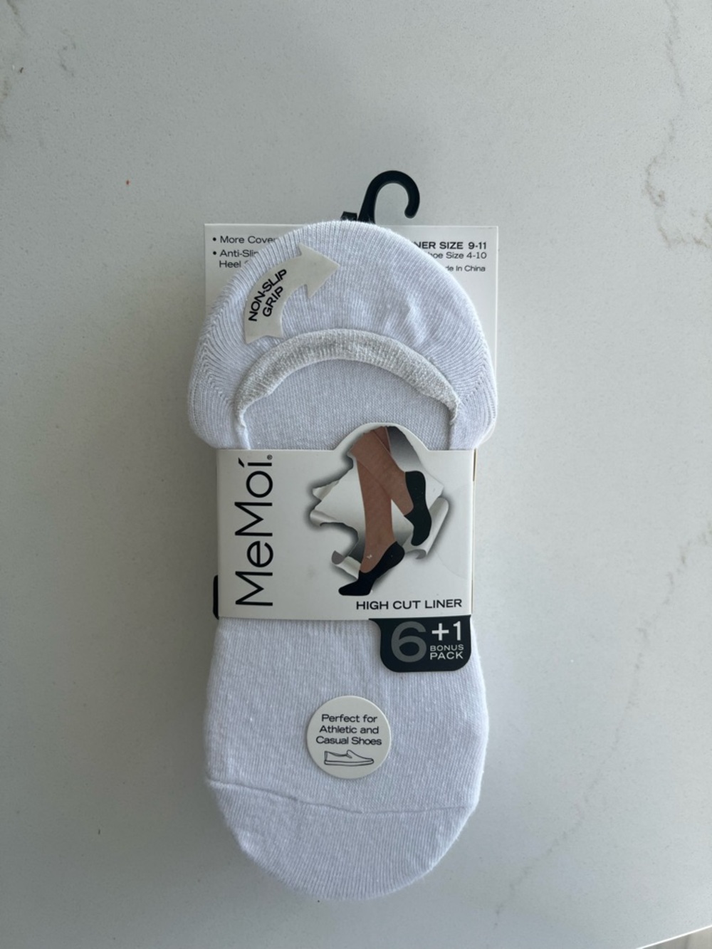 MeMoi High‑Cut Liner Socks – 6+1 Bonus Pack (Shoe Size 4–10)